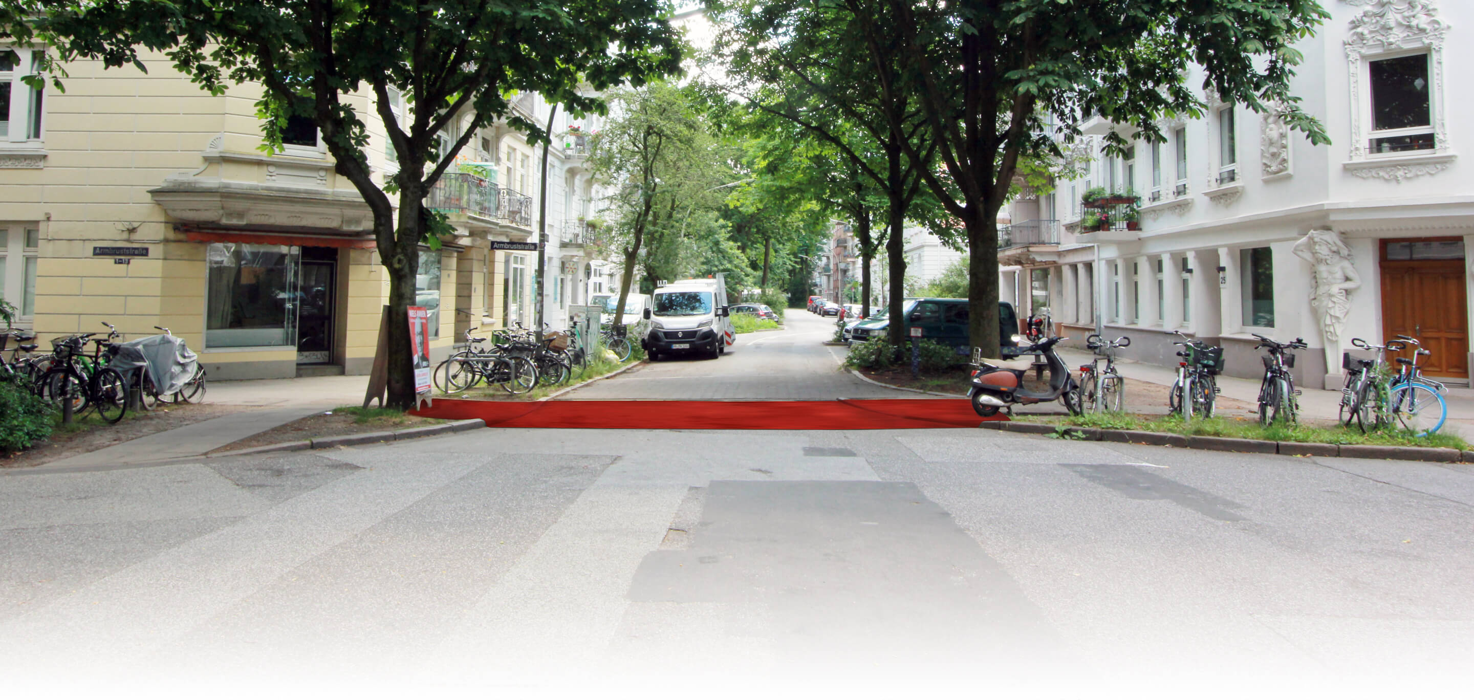 Roter Teppich für Kinder in der Rellinger Straße